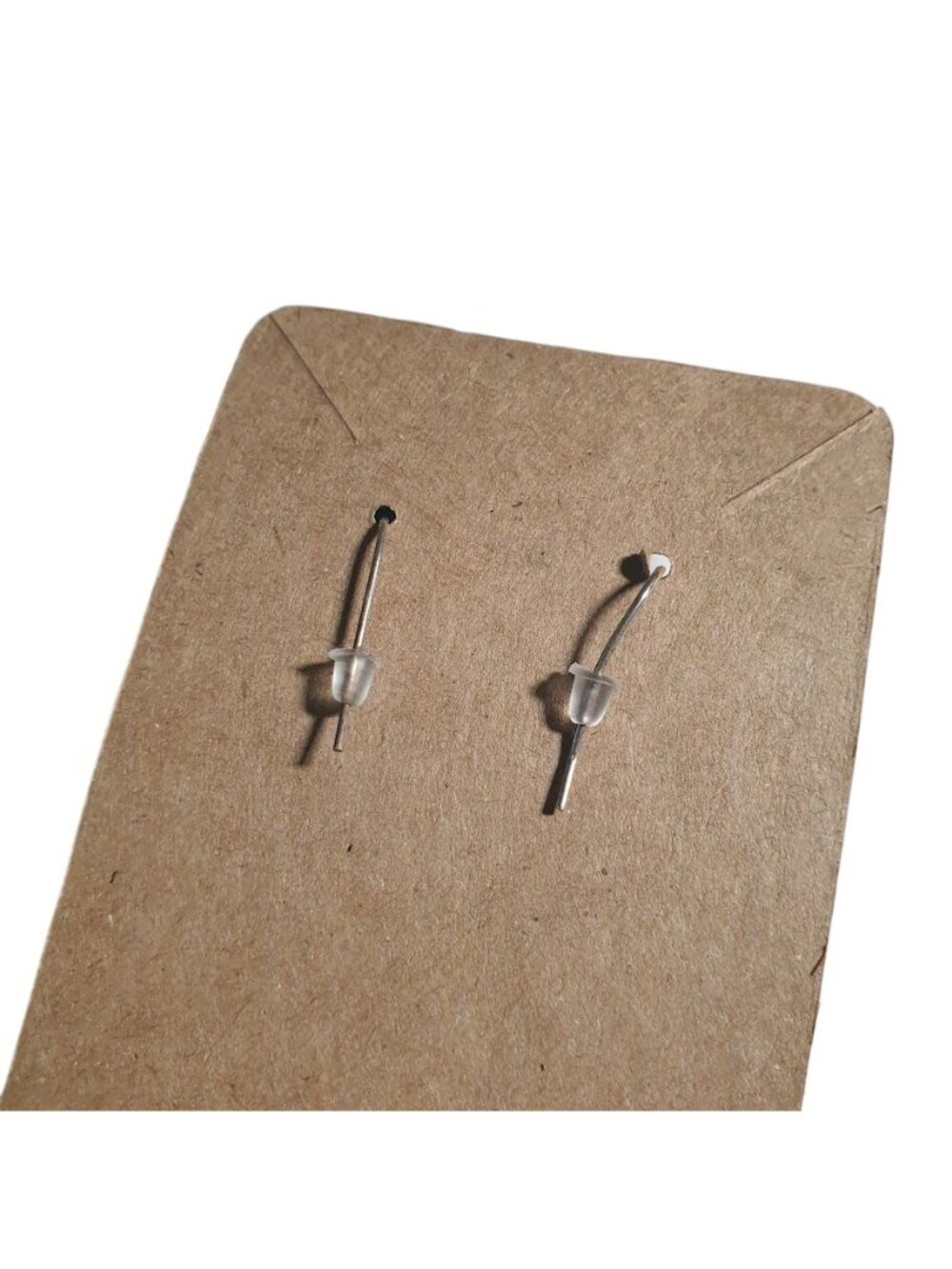 Handcrafted Drop Earring Mixed Metal Layered Engraved Red Gold Rustic Boho Style - Picture 4 of 4